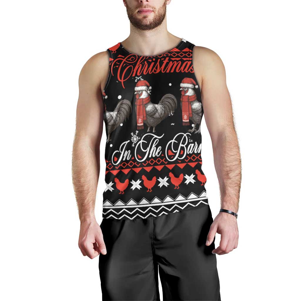 Chicken Farm Christmas Men Tank Top Xmas Holiday Patterns - Wonder Print Shop