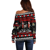 Chicken Farm Christmas Off Shoulder Sweater Xmas Holiday Patterns - Wonder Print Shop