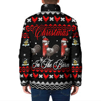 Chicken Farm Christmas Padded Jacket Xmas Holiday Patterns - Wonder Print Shop