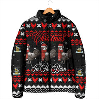 Chicken Farm Christmas Padded Jacket Xmas Holiday Patterns - Wonder Print Shop