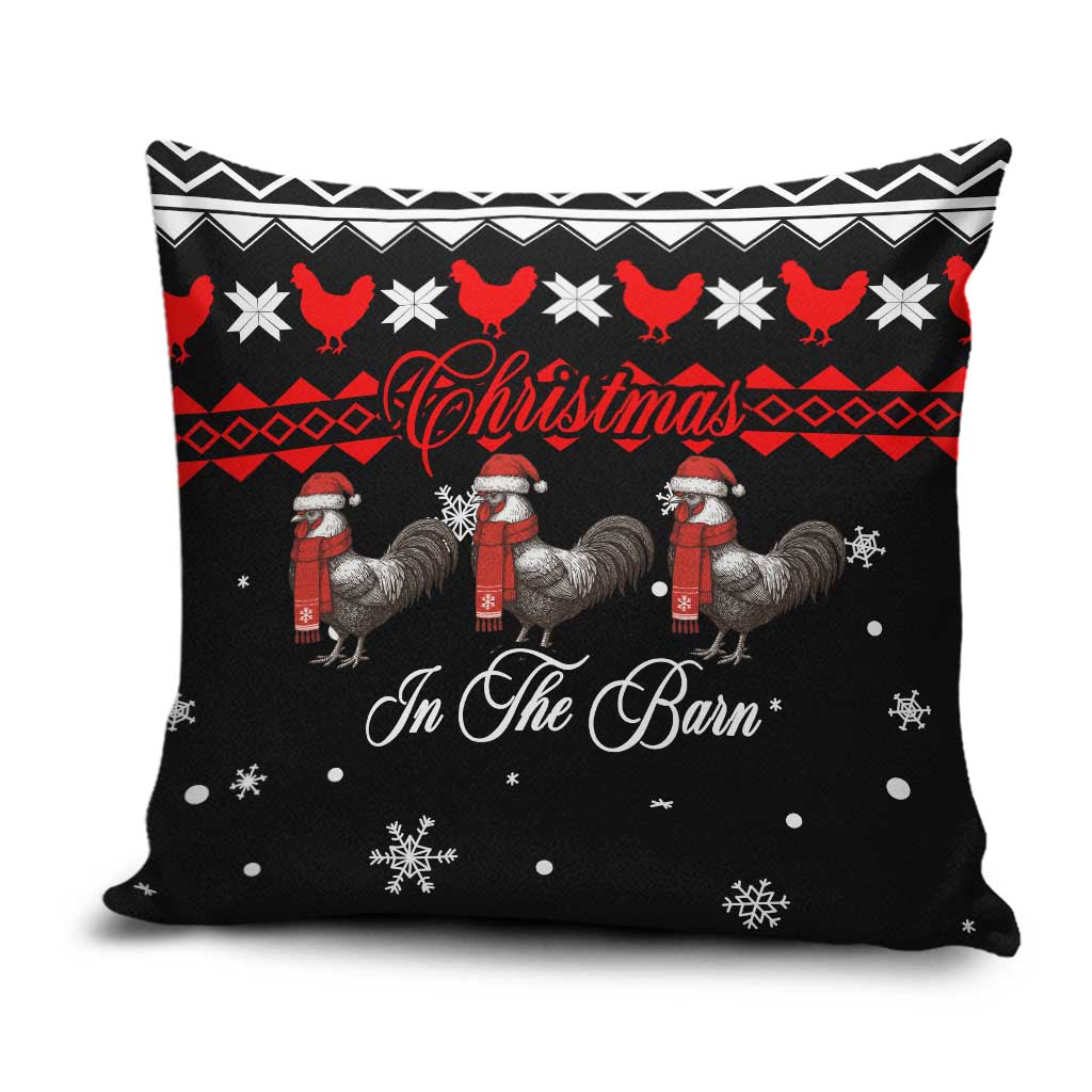 Chicken Farm Christmas Pillow Cover Xmas Holiday Patterns - Wonder Print Shop