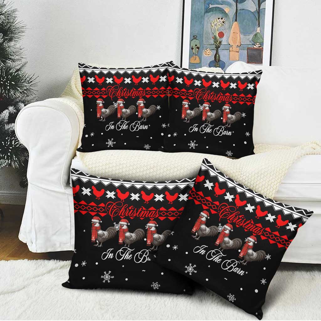 Chicken Farm Christmas Pillow Cover Xmas Holiday Patterns - Wonder Print Shop