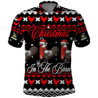 Chicken Farm Christmas Polo Shirt Xmas Holiday Patterns - Wonder Print Shop