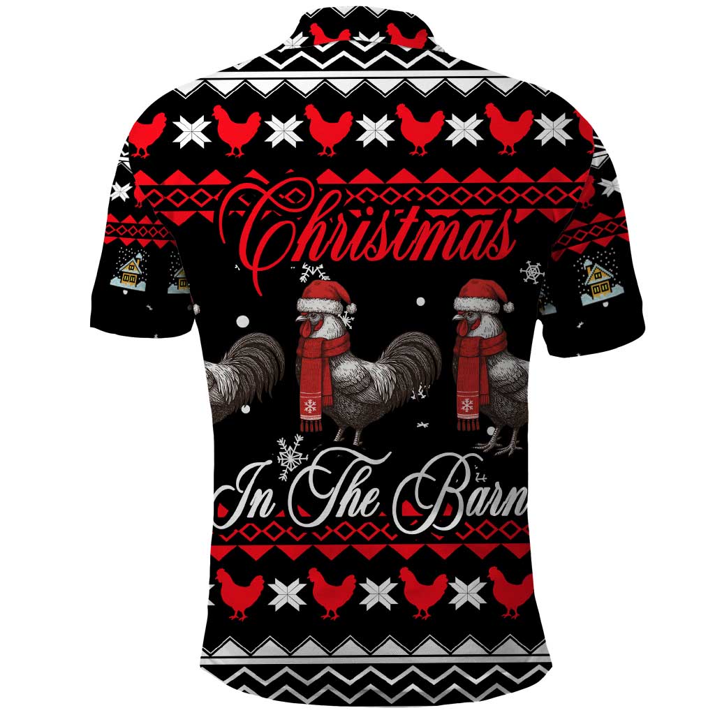 Chicken Farm Christmas Polo Shirt Xmas Holiday Patterns - Wonder Print Shop