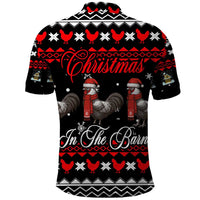 Chicken Farm Christmas Polo Shirt Xmas Holiday Patterns - Wonder Print Shop