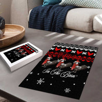 Chicken Farm Christmas Puzzle Xmas Holiday Patterns - Wonder Print Shop