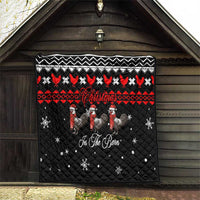 Chicken Farm Christmas Quilt Xmas Holiday Patterns - Wonder Print Shop