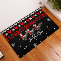Chicken Farm Christmas Rubber Doormat Xmas Holiday Patterns - Wonder Print Shop