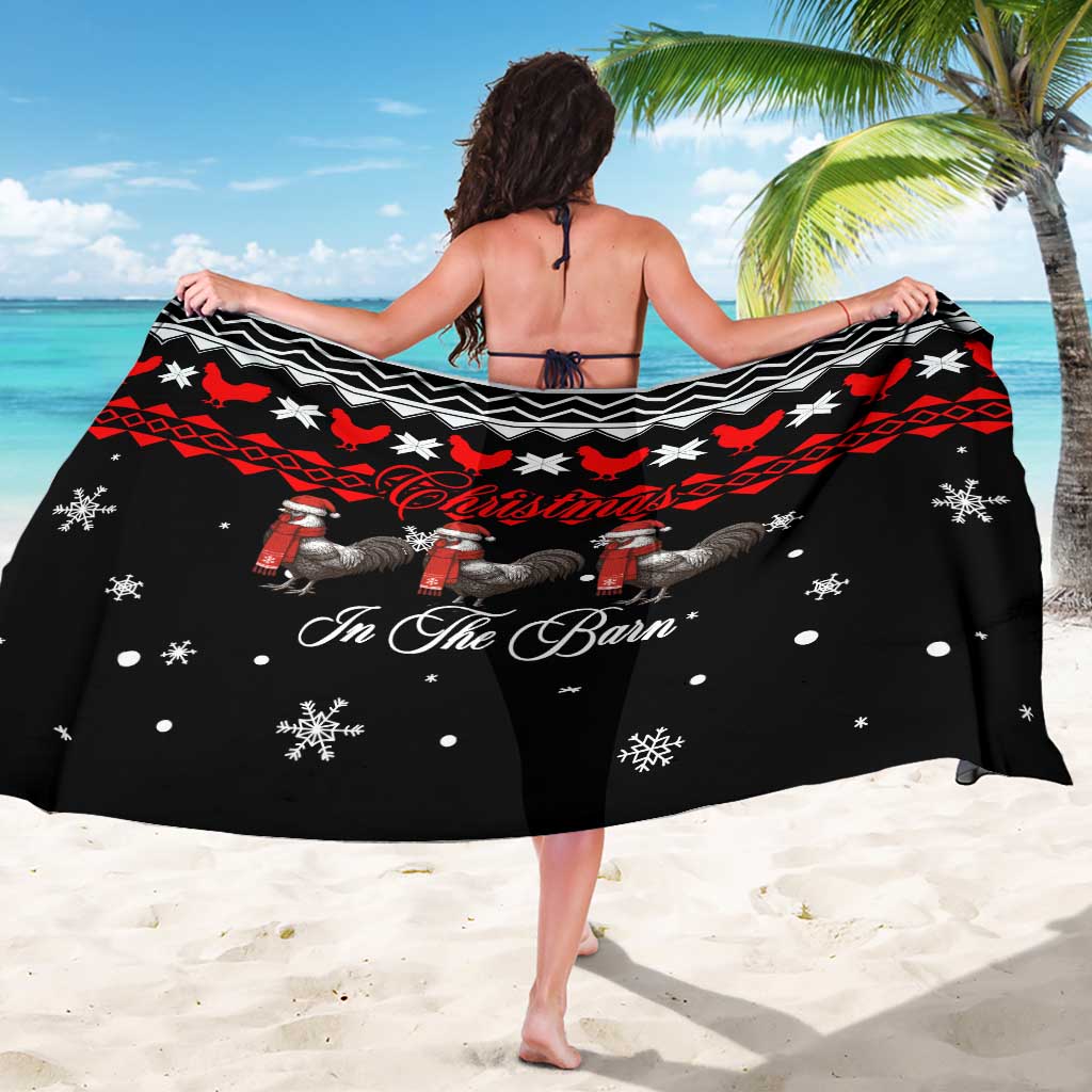 Chicken Farm Christmas Sarong Xmas Holiday Patterns - Wonder Print Shop
