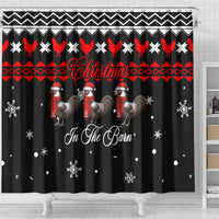 Chicken Farm Christmas Shower Curtain Xmas Holiday Patterns - Wonder Print Shop