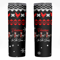 Chicken Farm Christmas Skinny Tumbler Xmas Holiday Patterns - Wonder Print Shop