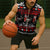 Chicken Farm Christmas Sleeveless Zip Hoodie Xmas Holiday Patterns - Wonder Print Shop