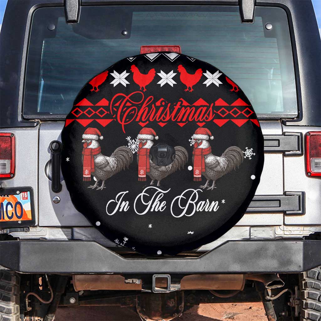 Chicken Farm Christmas Spare Tire Cover Xmas Holiday Patterns - Wonder Print Shop