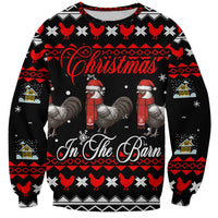 Chicken Farm Christmas Sweatshirt Xmas Holiday Patterns - Wonder Print Shop