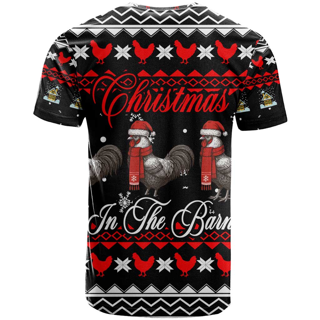Chicken Farm Christmas T Shirt Xmas Holiday Patterns - Wonder Print Shop
