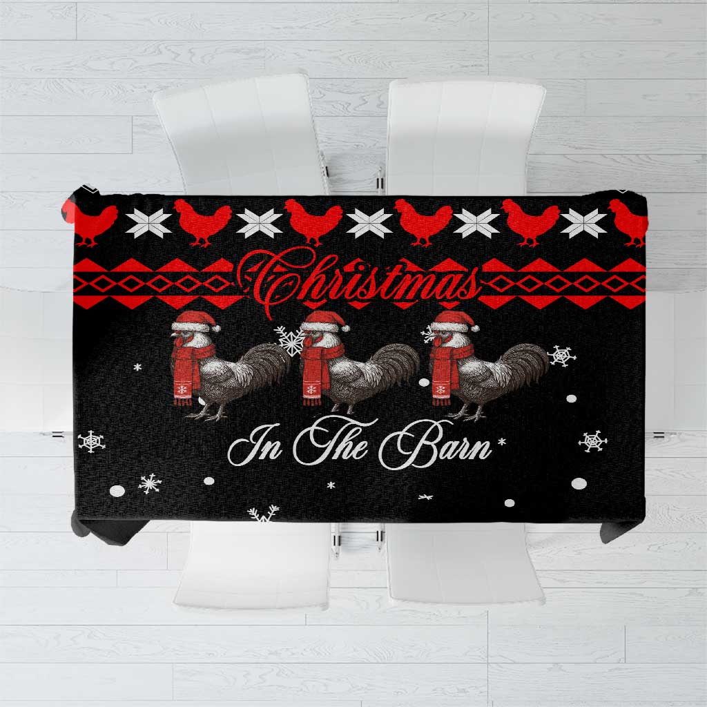 Chicken Farm Christmas Tablecloth Xmas Holiday Patterns - Wonder Print Shop