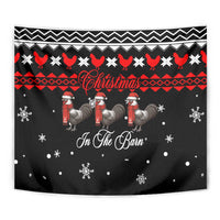 Chicken Farm Christmas Tapestry Xmas Holiday Patterns - Wonder Print Shop