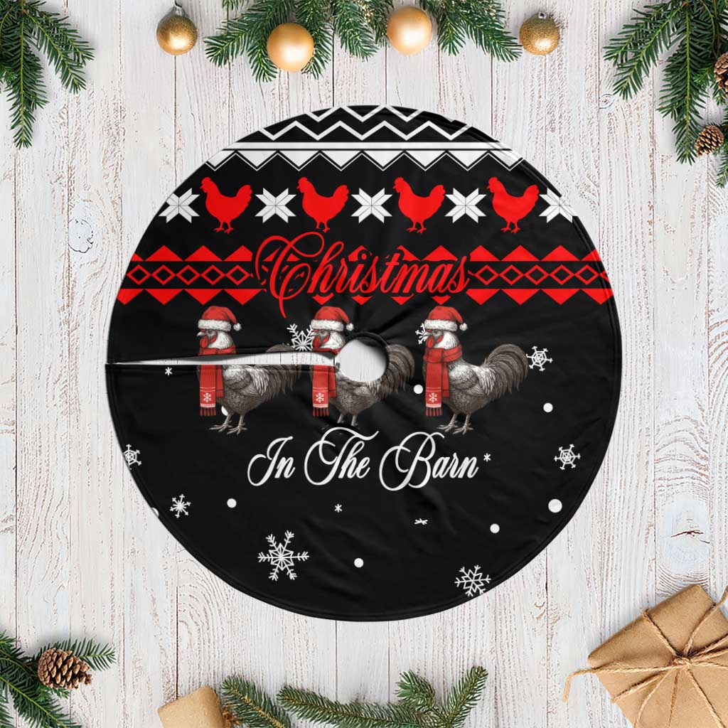 Chicken Farm Christmas Tree Skirt Xmas Holiday Patterns - Wonder Print Shop