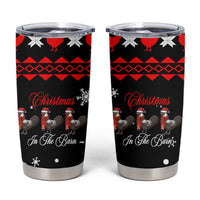 Chicken Farm Christmas Tumbler Cup Xmas Holiday Patterns - Wonder Print Shop