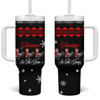Chicken Farm Christmas Tumbler With Handle Xmas Holiday Patterns - Wonder Print Shop