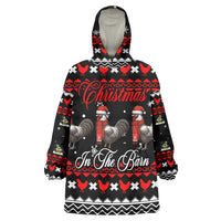 Chicken Farm Christmas Wearable Blanket Hoodie Xmas Holiday Patterns - Wonder Print Shop