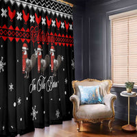 Chicken Farm Christmas Window Curtain Xmas Holiday Patterns - Wonder Print Shop