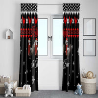 Chicken Farm Christmas Window Curtain Xmas Holiday Patterns - Wonder Print Shop