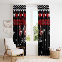Chicken Farm Christmas Window Curtain Xmas Holiday Patterns - Wonder Print Shop