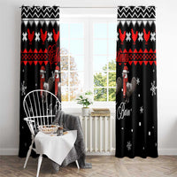 Chicken Farm Christmas Window Curtain Xmas Holiday Patterns - Wonder Print Shop