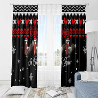 Chicken Farm Christmas Window Curtain Xmas Holiday Patterns - Wonder Print Shop
