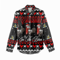 Chicken Farm Christmas Women Casual Shirt Xmas Holiday Patterns - Wonder Print Shop