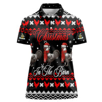 Chicken Farm Christmas Women Polo Shirt Xmas Holiday Patterns - Wonder Print Shop