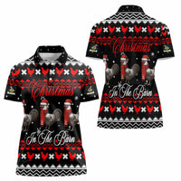 Chicken Farm Christmas Women Polo Shirt Xmas Holiday Patterns - Wonder Print Shop