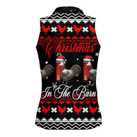Chicken Farm Christmas Women Sleeveless Polo Shirt Xmas Holiday Patterns - Wonder Print Shop