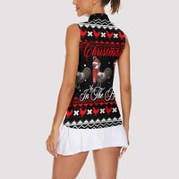 Chicken Farm Christmas Women Sleeveless Polo Shirt Xmas Holiday Patterns - Wonder Print Shop