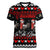 Chicken Farm Christmas Women V-Neck T-Shirt Xmas Holiday Patterns - Wonder Print Shop