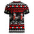 Chicken Farm Christmas Women V-Neck T-Shirt Xmas Holiday Patterns - Wonder Print Shop