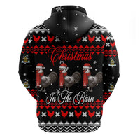Chicken Farm Christmas Zip Hoodie Xmas Holiday Patterns - Wonder Print Shop