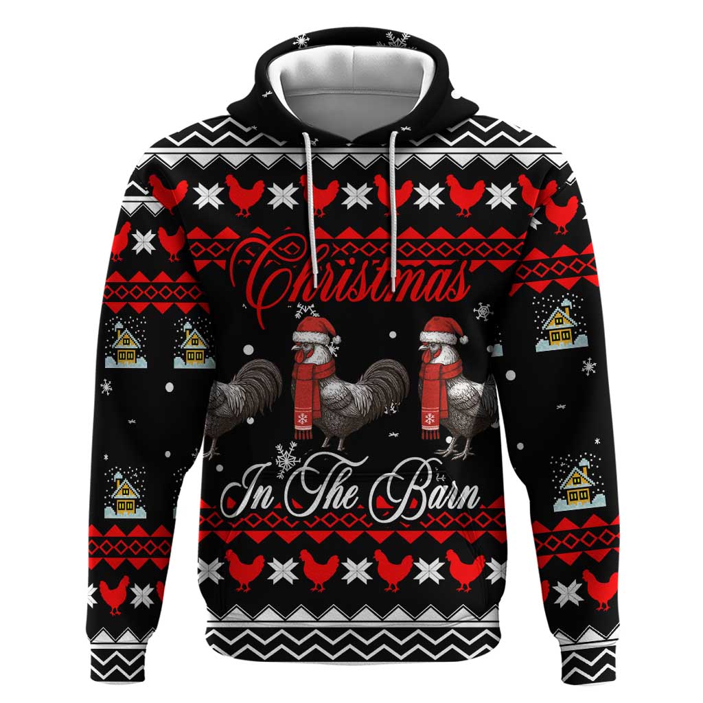 Chicken Farm Christmas Zip Hoodie Xmas Holiday Patterns - Wonder Print Shop