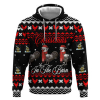 Chicken Farm Christmas Zip Hoodie Xmas Holiday Patterns - Wonder Print Shop