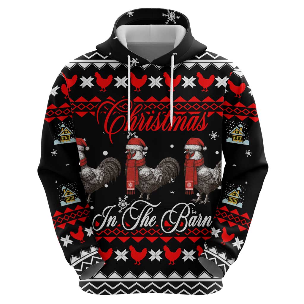 Chicken Farm Christmas Zip Hoodie Xmas Holiday Patterns - Wonder Print Shop
