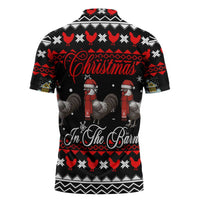 Chicken Farm Christmas Zipper Polo Shirt Xmas Holiday Patterns - Wonder Print Shop
