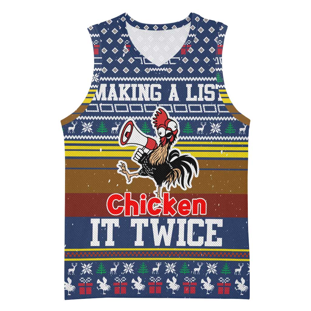 Chicken It Twice Christmas Basketball Jersey Xmas Holiday Patterns - Wonder Print Shop