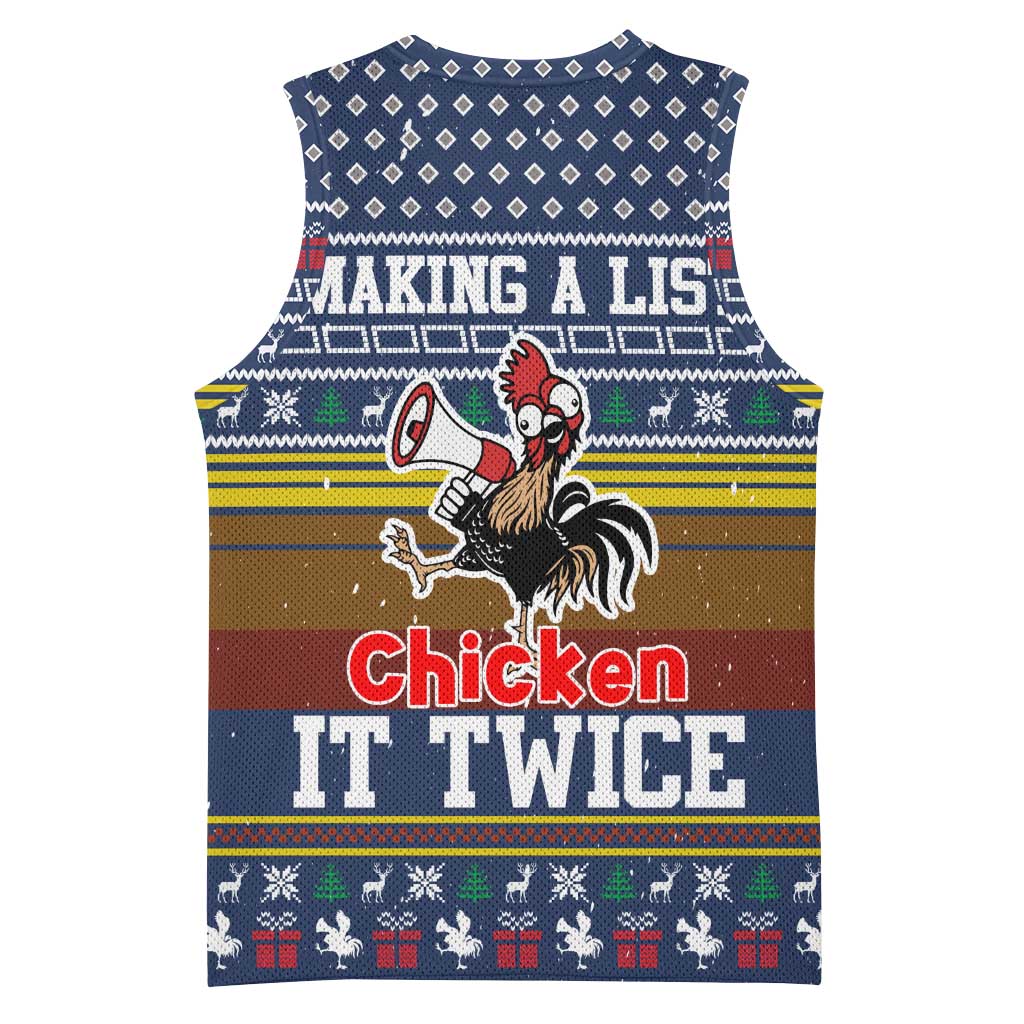 Chicken It Twice Christmas Basketball Jersey Xmas Holiday Patterns - Wonder Print Shop