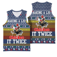 Chicken It Twice Christmas Basketball Jersey Xmas Holiday Patterns - Wonder Print Shop