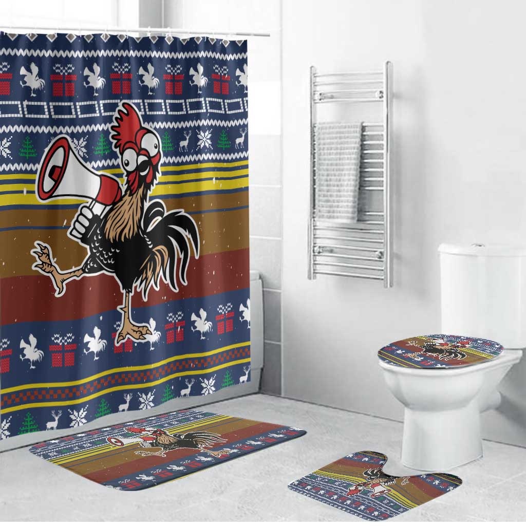 Chicken It Twice Christmas Bathroom Set Xmas Holiday Patterns - Wonder Print Shop