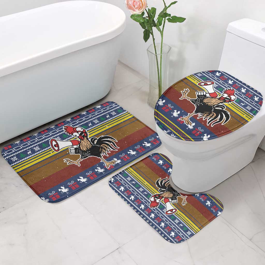 Chicken It Twice Christmas Bathroom Set Xmas Holiday Patterns - Wonder Print Shop