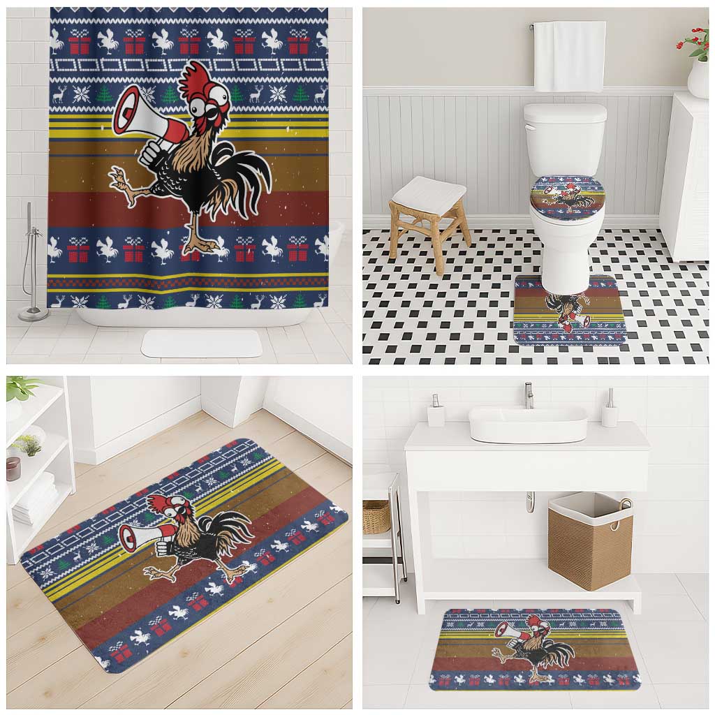 Chicken It Twice Christmas Bathroom Set Xmas Holiday Patterns - Wonder Print Shop