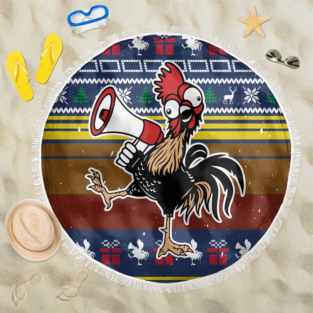 Chicken It Twice Christmas Beach Blanket Xmas Holiday Patterns - Wonder Print Shop