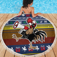 Chicken It Twice Christmas Beach Blanket Xmas Holiday Patterns - Wonder Print Shop